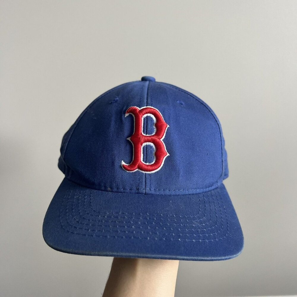 OC Sports Boston Red Sox Hat Men One Size Blue Strap Baseball Cap MLB Sports